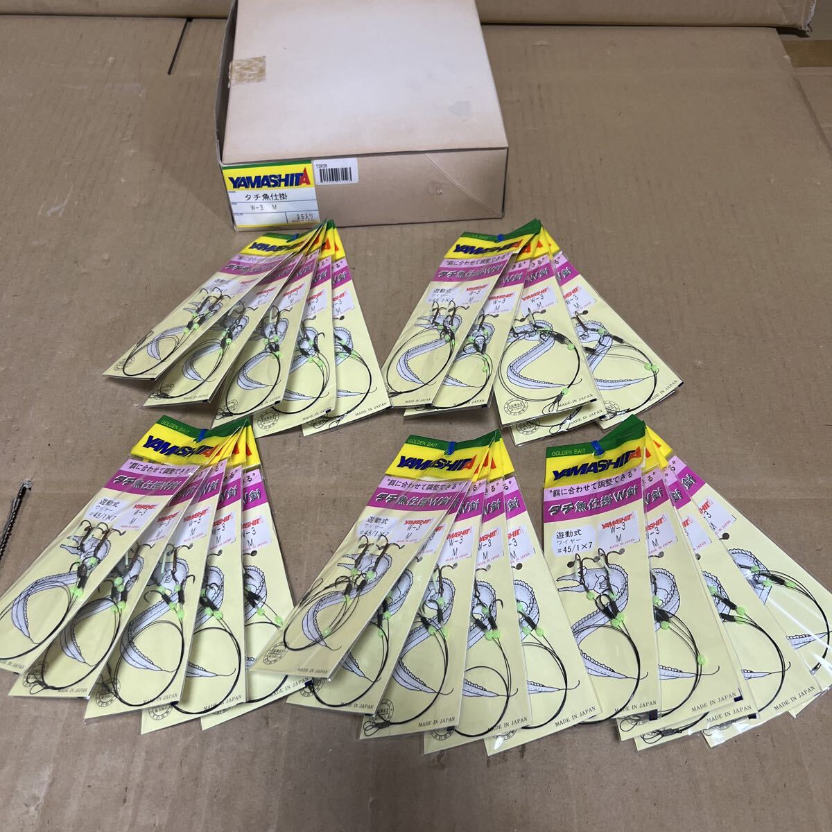 YAMASHITA ●ヤマシタ タチウオ仕掛け 計25袋セット●W針 未使用保管品 468拍卖
