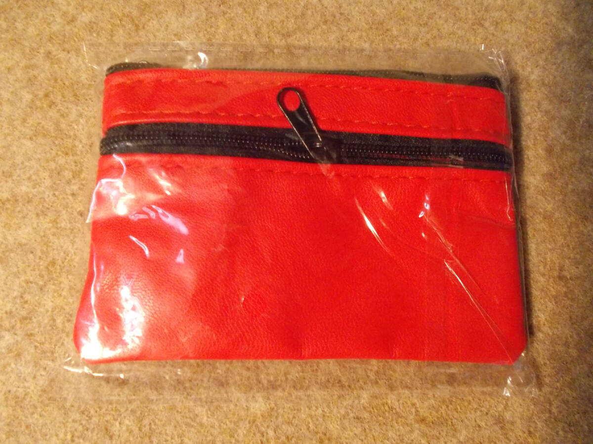 管理う 新品 未使用 使い易い レザー 小銭入れ コインケース 赤色  拍卖