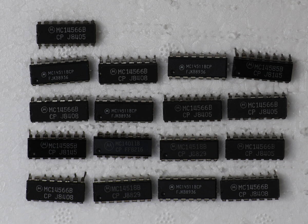 モトローラ IC MC14566B x8 MC14511BCP x5 MC14585B x2 MC14518 x2 計17個拍卖