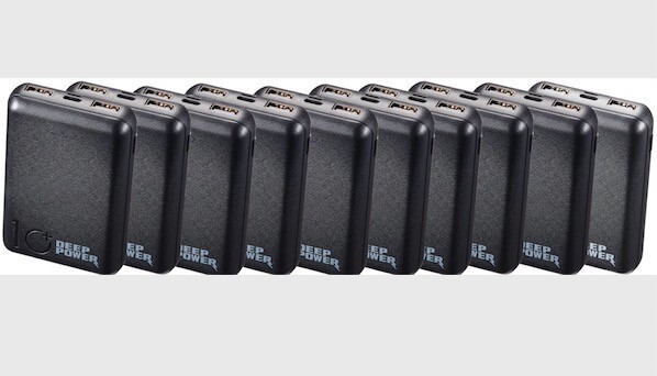 新品 超小型 軽量 2個セット 10000mAh モバイルバッテリー micro USB Type-C から充電可能 2ポートUSB黒色 2拍卖