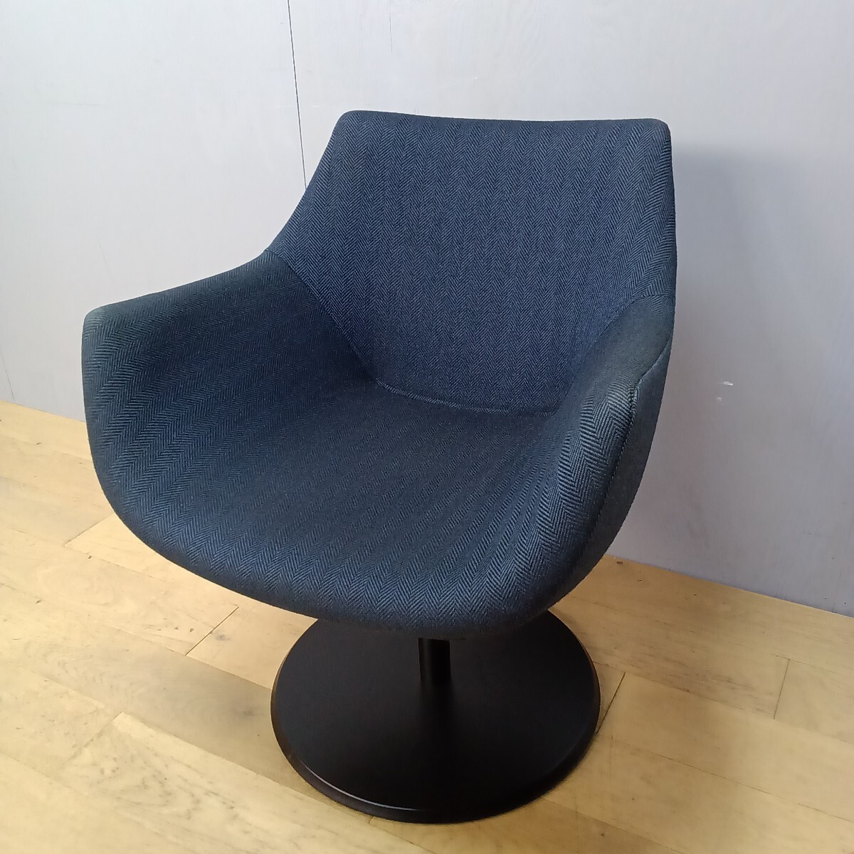 SOGOKAGU VOL CHAIR ラウンジチェア シングルソファ 相合家具 ヴォル・チェア ヘリンボーン ネイビー②拍卖