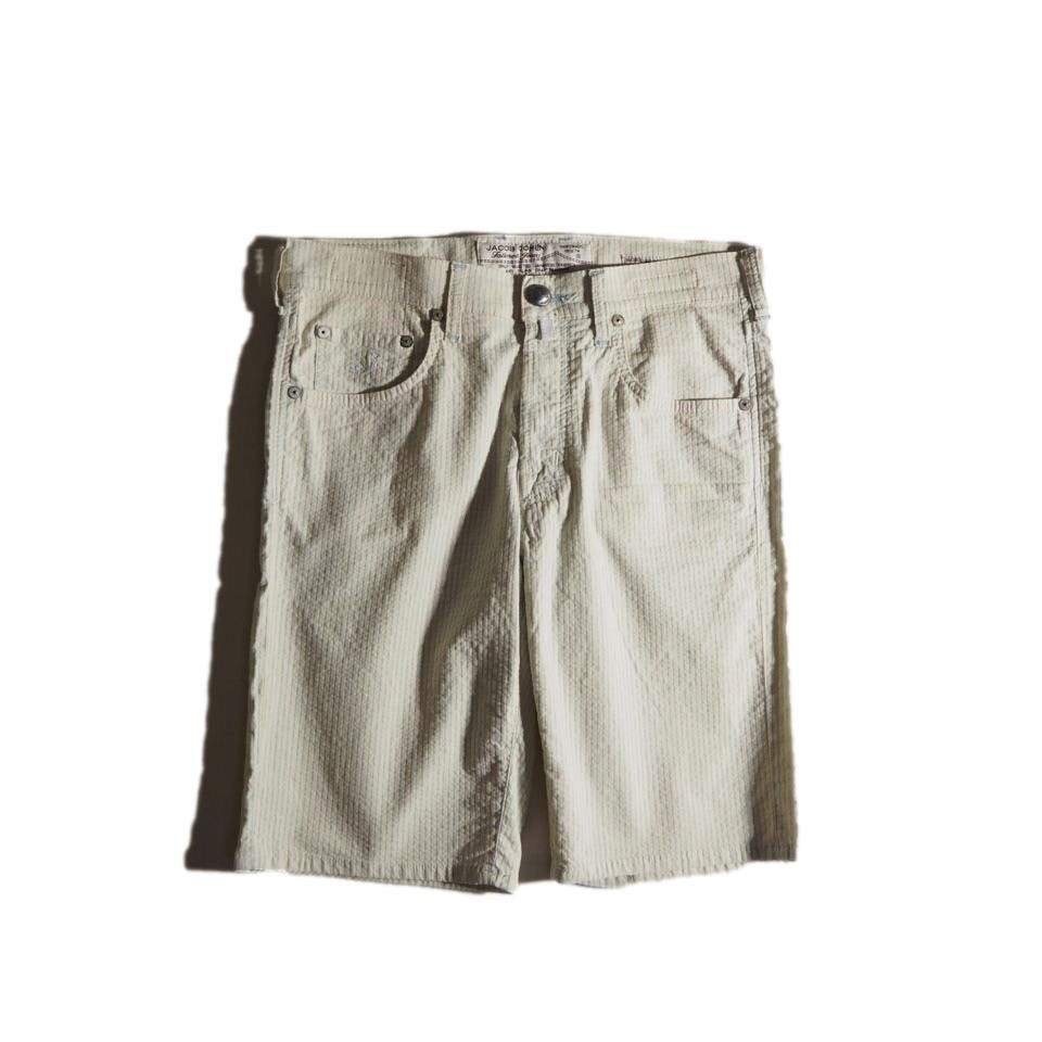 FR7847f58 ■JACOB COHEN ヤコブコーエン■ サッカーショーツ ブルーストライプ 32/w88 コットン ポリエステル ハーフパンツ 春夏拍卖