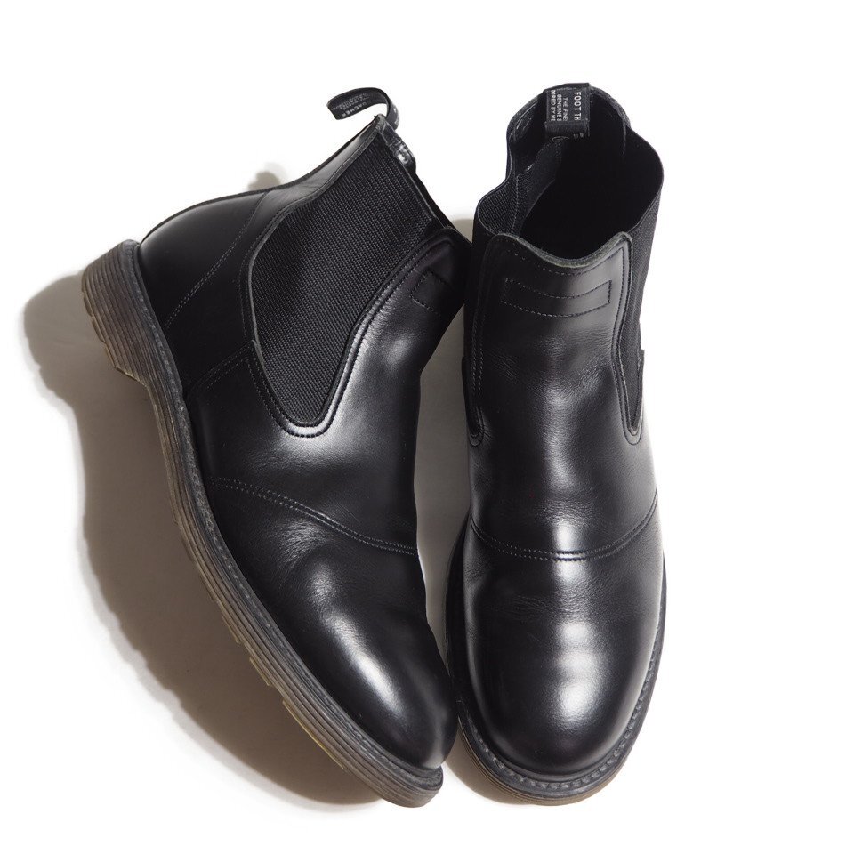 P8913R39 ■foot the coacher フットザコーチャー■ ANARCHO SIDEGORE BOOTS サイドゴアブーツ ブラック 9/27.5cm チェルシーブーツ 黒拍卖