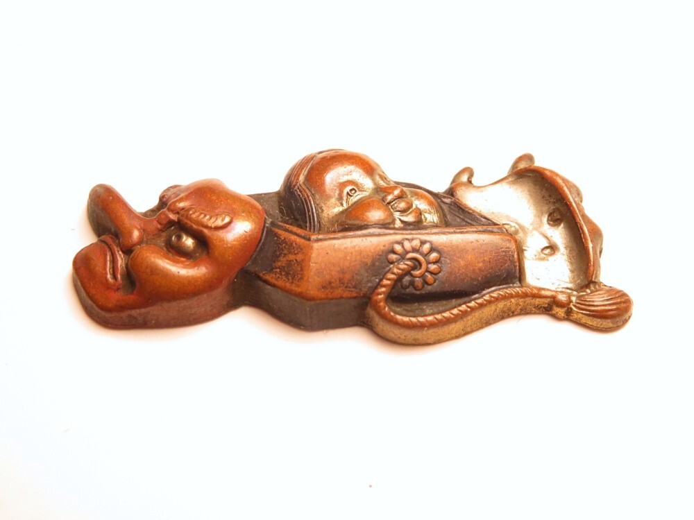 【11203】刀装具 江戸~明治 銅地 面 金具(初品・買取品)拍卖