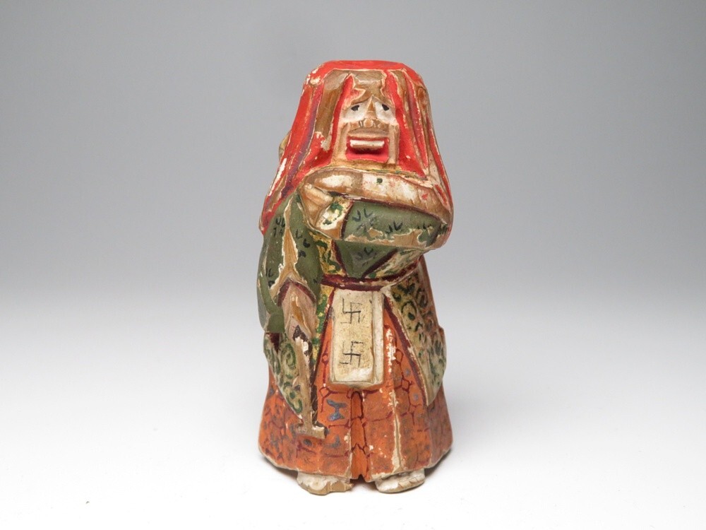 【11481】明治期 堤物 木製 猩々 根付(初品・買取品)拍卖