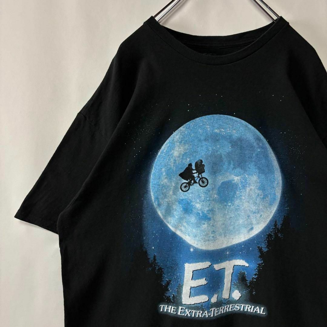 E.T ムービーTシャツ スピルバーグ ブラック XLサイズ 古着 映画 SF拍卖