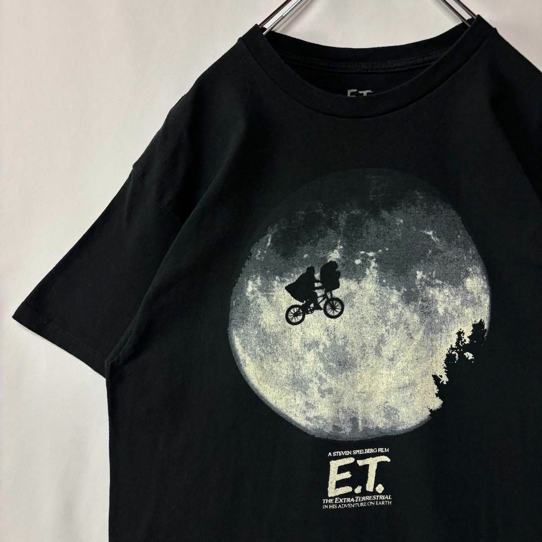 E.T ムービーTシャツ スピルバーグ ブラック Lサイズ 古着 SF 映画拍卖