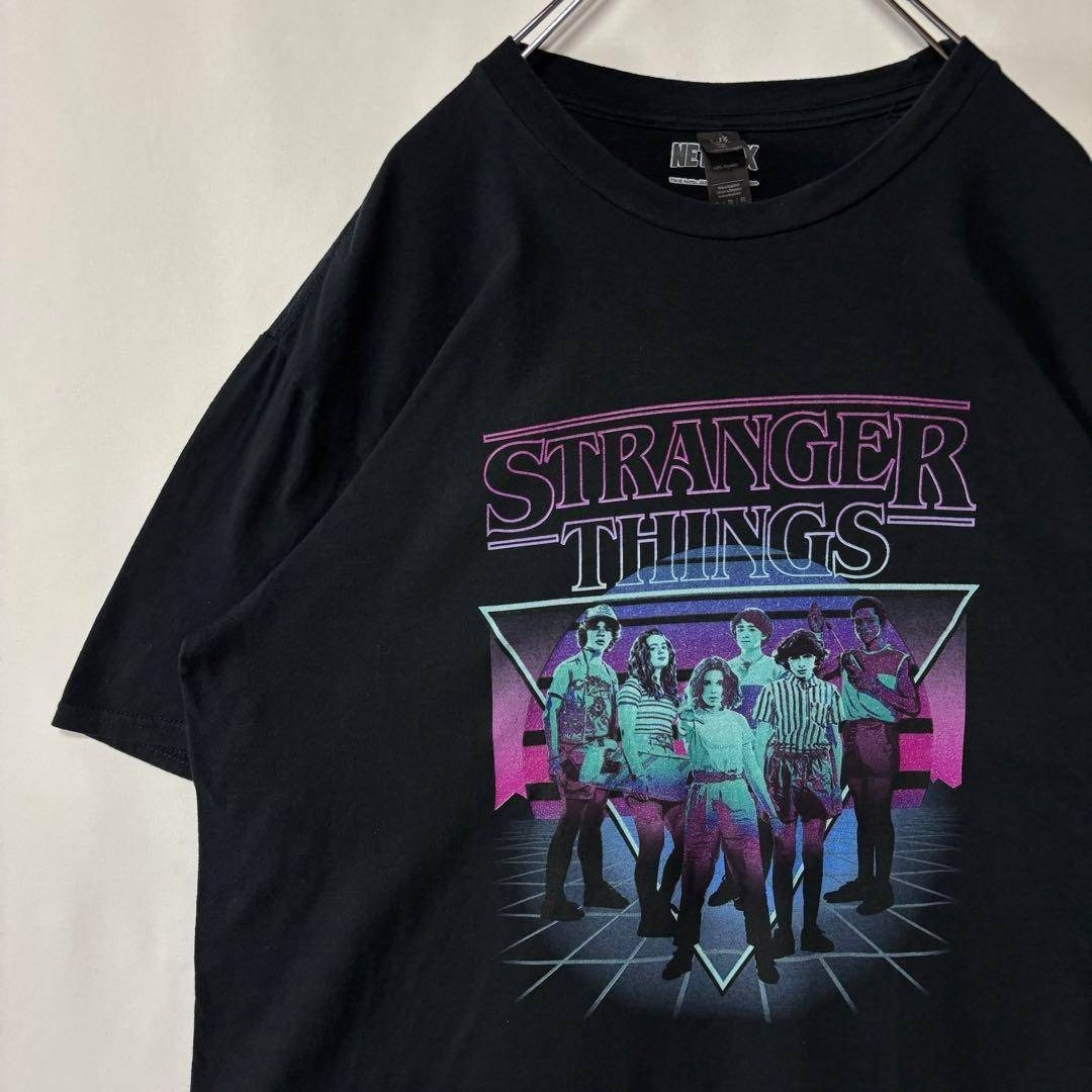 ストレンジャーシングス Tシャツ シーズン3 ブラック XLサイズ SF 古着拍卖