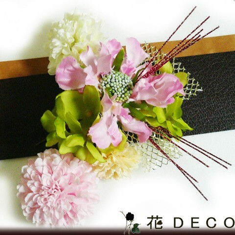 髪飾り 花 スカビオサと菊小花 ピンク 成人式 振袖 結婚式 卒業式 袴 着物 和装 アートフラワー (3)拍卖