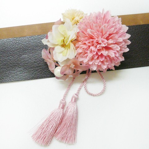 髪飾り 花 菊sとデルフィ他房付 ピンク 成人式 振袖 結婚式 卒業式 袴 浴衣 着物(3)拍卖