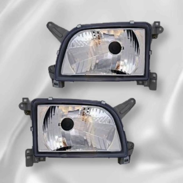トヨタ ハイエース バン 100系 クリスタル ヘッドライト ランプ レンズ パーツ ドレスアップ カスタム 中期 最終 左右セット 新品拍卖