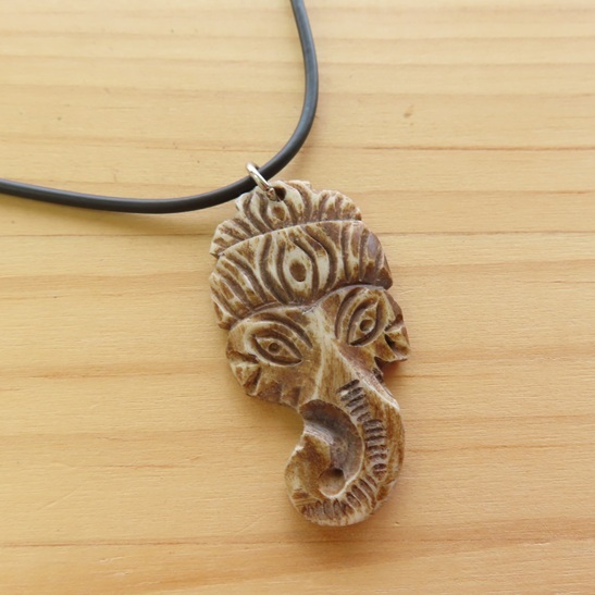 〓 ボーン ネックレス 〓 ガネーシャ 神様 ゾウ 象 エスニック アジアン 民族 個性 おしゃれ 〓N266拍卖