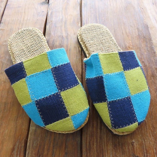 〓 SALE 〓 新品 〓 ヘンプ パッチ サンダル 〓 スリッパ HEMP 麻 エスニック アジアン パッチワーク 特価 処分 おしゃれ 〓T582拍卖