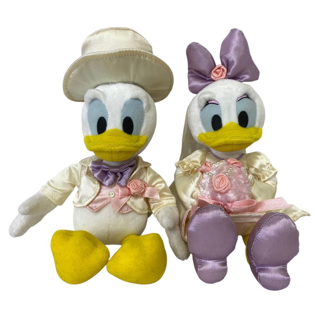yw26 ドナルドダック・デイジー ウェディング ぬいぐるみセット拍卖