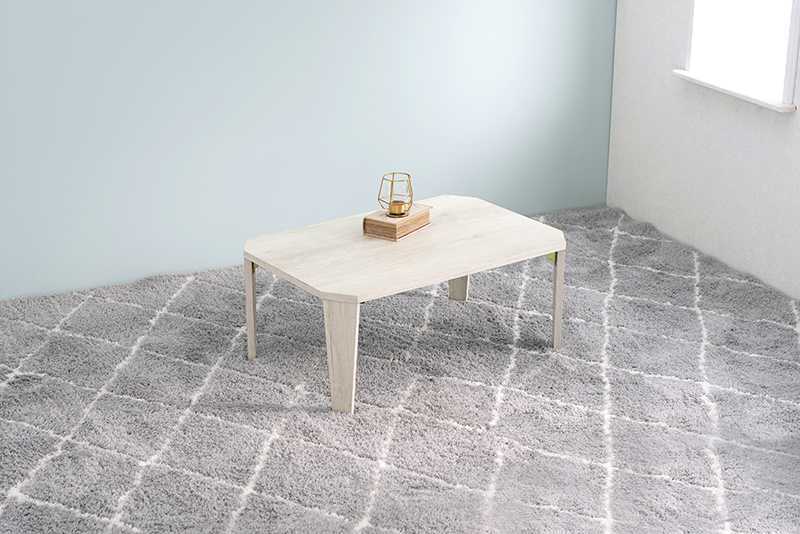 折りたたみテーブル ローテーブル ホワイト色 幅75cm 奥行50cm拍卖