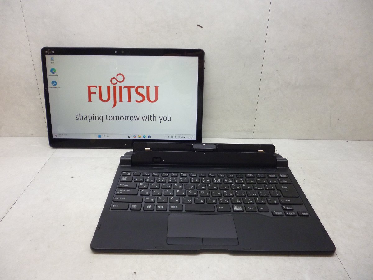 ☆1円☆第8世代☆富士通☆ARROWS Tab Q738/SB☆Core i5 1.70GHz/8GB/SSD128GB/高解像度1920×1080/無線/Bluetooth/カメラ/Office/Win11☆拍卖