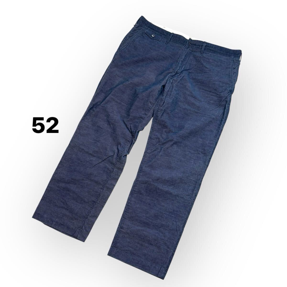 UNITED ARROWS ユナイテッドアローズ UAS コットンストレッチ コーデュロイパンツ ボトムス ネイビー テーパード 大きいサイズ メンズ52拍卖