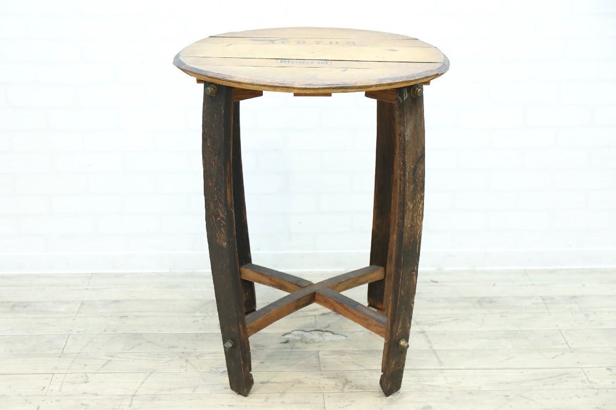 ■【I0758】★樽材★カウンターテーブル★バレルテーブル★ワイン樽★店舗★拍卖