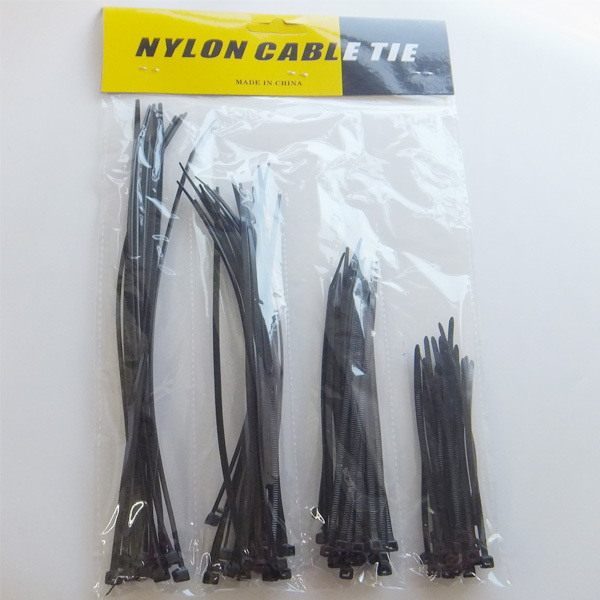 メール便送料無料 結束バンド 4サイズ 計50本 黒 留め具 コード収納拍卖