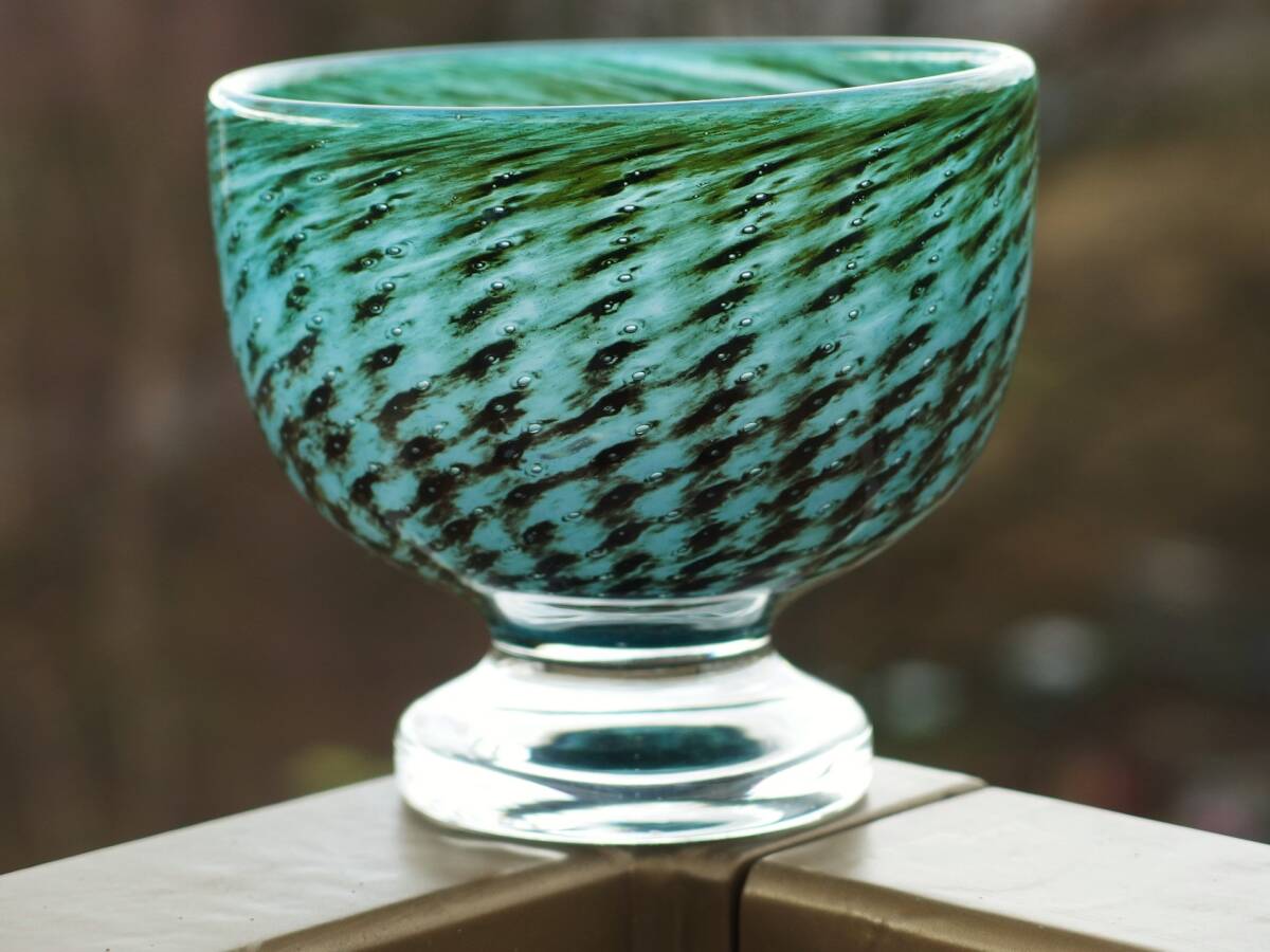 カットサインあり!北欧雑貨 スウェーデン BODA (ボダ) Bertil Vallien (57529) “Peacock Feather” (クジャクの羽) 検索用:コスタボダ拍卖