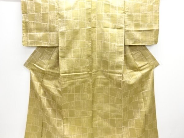 ys7501530; 変わり市松模様織り出しお召着物【大正ロマン】【着】拍卖