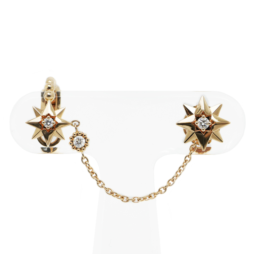 【名東】ディオール エトワール デ ヴァン シングル ピアス JRDV95259 K18PG ダイヤ 0.12ct アクセサリー レディース拍卖