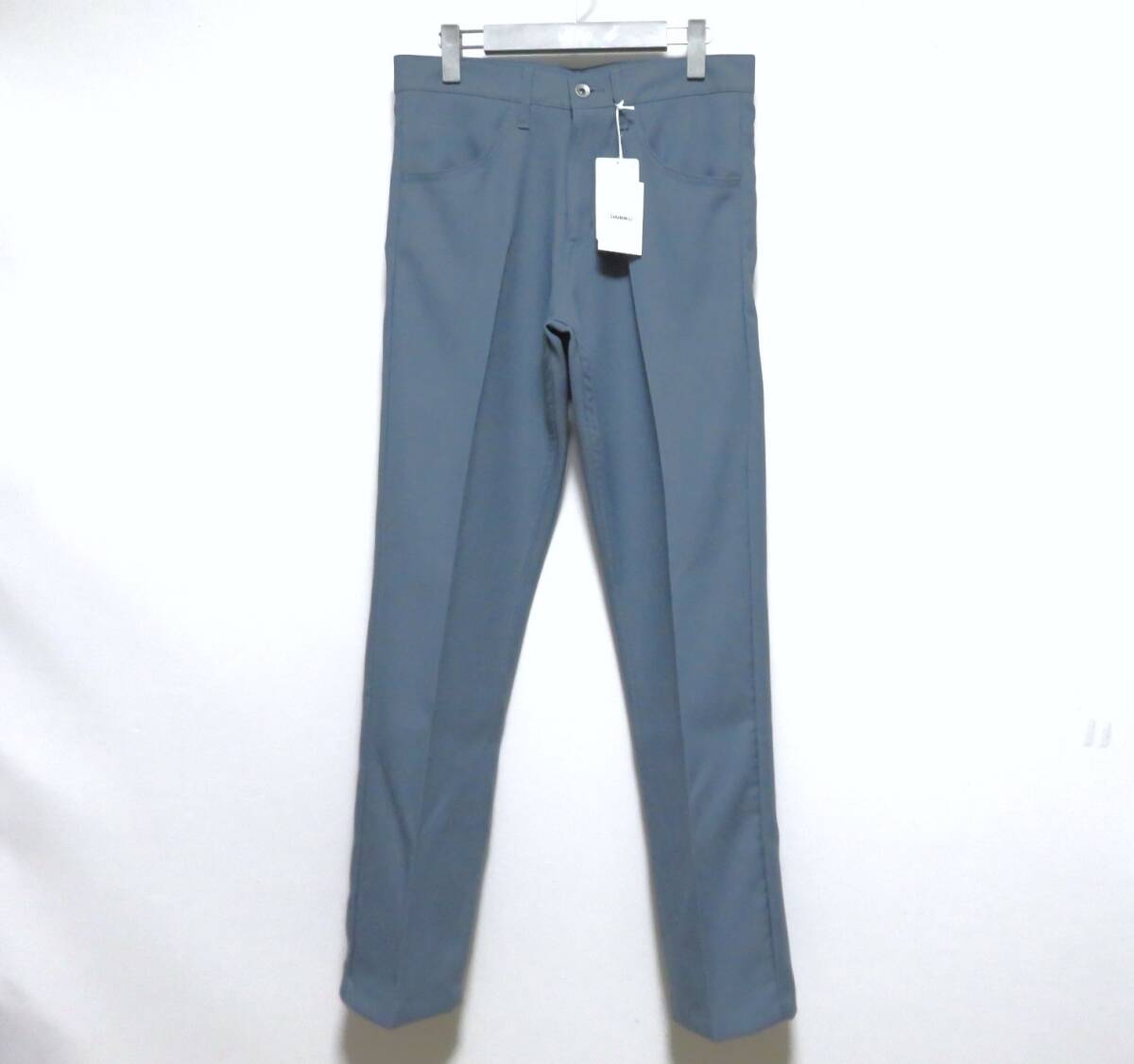 送料無料 新品 DAIRIKU Slim Flasher Pressed Pants 29 ブルーグレー 日本製 ポリエステル ダイリク スリム フラッシャー プレスド パンツ拍卖