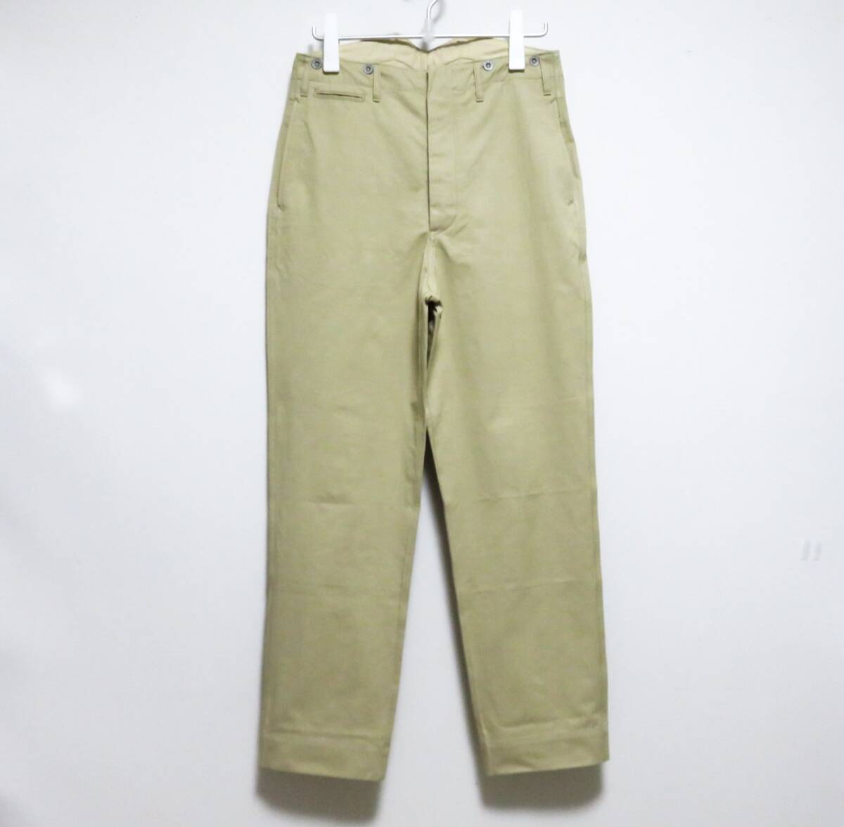 送料無料 定価3.9万 新品 RE-PURPOSE チノパン M ベージュ サスペンダーボタン 日本製 L'ECHOPPE ハイバック パンツ レショップ リパーパス拍卖