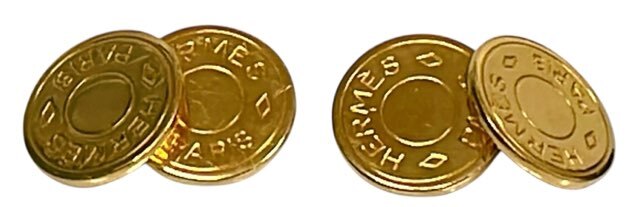 エルメス カフリンクス セリエ ゴールド GP カフス カフスボタン メンズ HERMES 【中古】拍卖