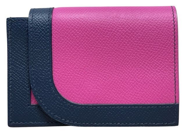 HERMES エルメス カマイユ ミニ コインケースカードケース 小銭入れ ピンク ネイビー レディース 財布 【中古】拍卖