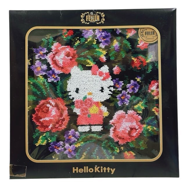 未使用 フェイラー ハンカチ 花柄 ハンドタオル ミニタオル キティ ハローキティ HelloKitty FEILER 【中古】拍卖