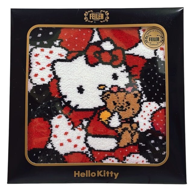 未使用 フェイラー ハンカチ ハンドタオル ミニタオル キティ ハローキティ HelloKitty FEILER 【中古】拍卖