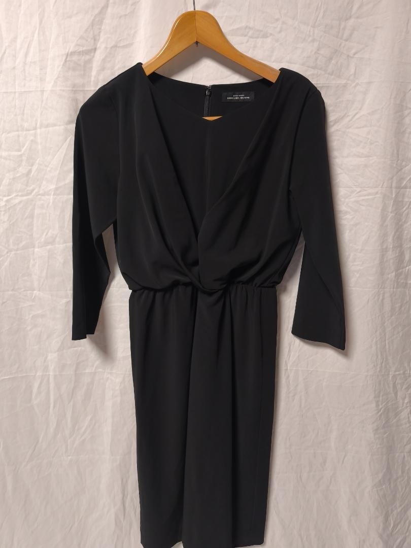 グリーンレーベル リラクシング カシュクールワンピース 洗える 黒 レディースM拍卖