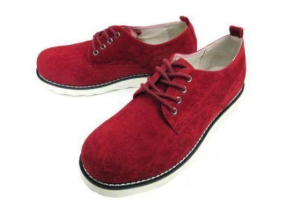 1円~L532新品BOREDOMカジュアルプレーンシューズ25㌢RED♂拍卖
