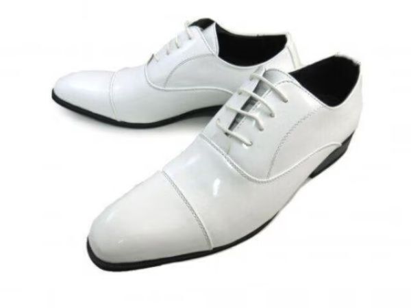 1円~L513新品LASSU&FRISSストレートチップ内羽根ドレスシューズ25㌢艶白♂拍卖