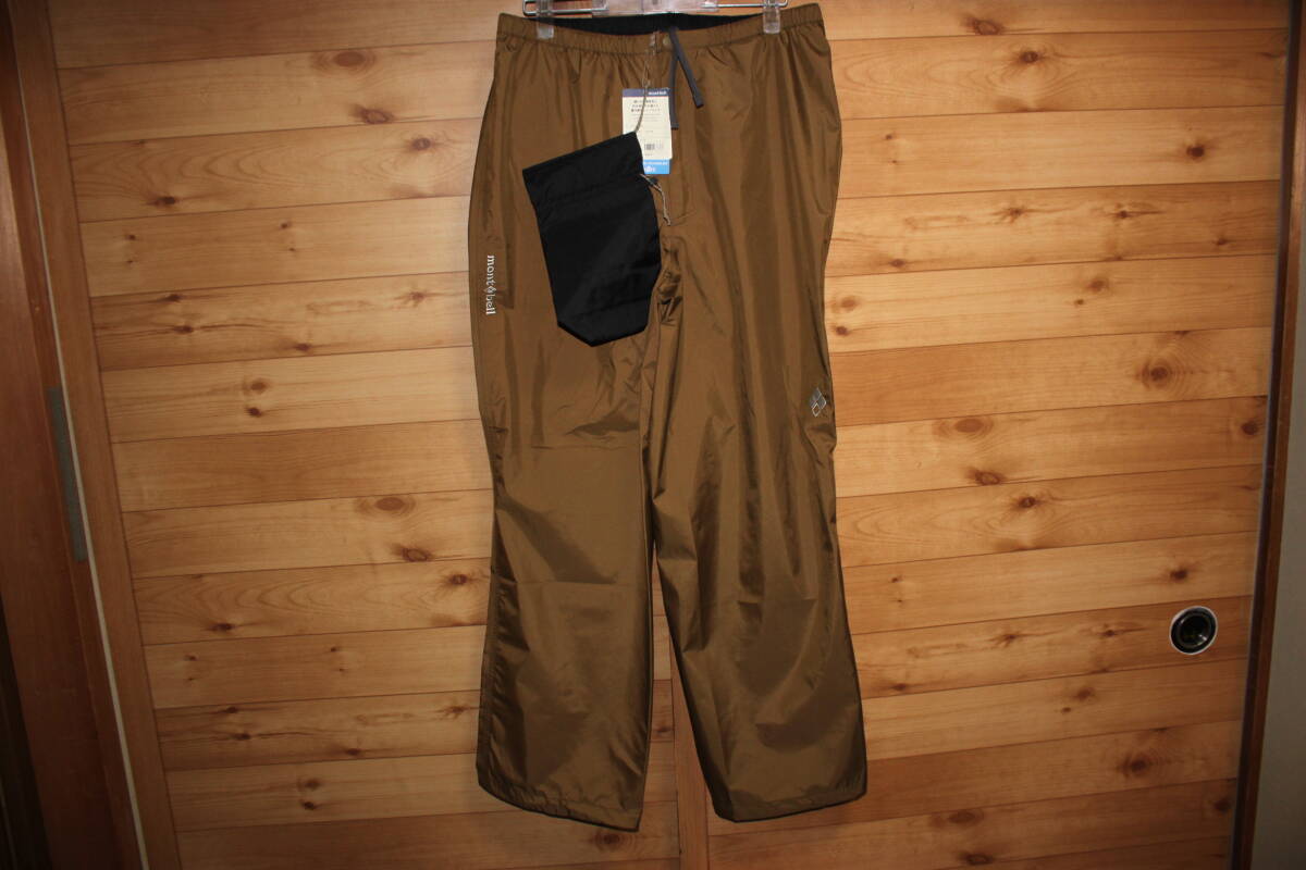 未使用 L モンベル mont-bell レインワーカー パンツ 1132190 カーキ アウトドア レインパンツ  送料無料即決拍卖
