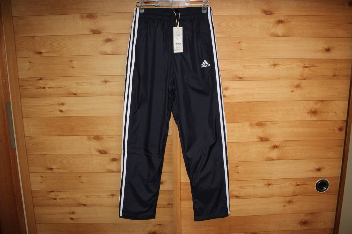 未使用 L 紺白 アディダス adidas ルーズフィット テーパードレッグ 裏地付きウインドブレーカーパンツ IK7365 送料無料拍卖