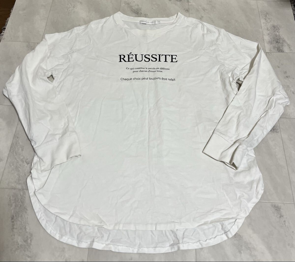 アメリカンホリック 長袖 Tシャツ 長袖カットソー ラウンドバック Lサイズ拍卖