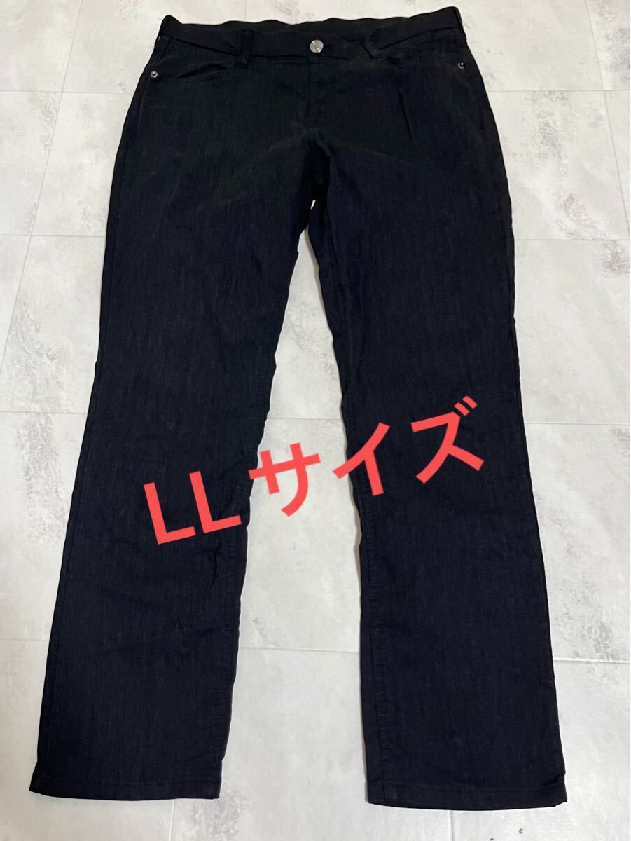 ダークグレー クロッシー とてもストレッチ レーヨン混 ストレッチ スキニーパンツ LLサイズ レディース ②拍卖