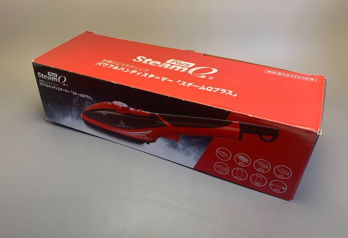 パワフルハンディスチーマー スチームQプラス Plus steamQ JSE-4874 100mL スチームアイロン レッド 箱&取扱説明DVD付 美品 80サイズ発送拍卖