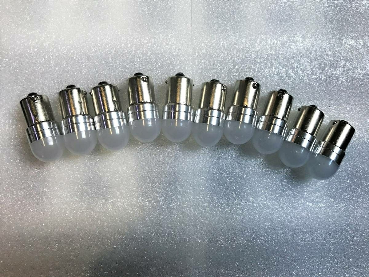 24V専用 S25 LED 360度発光 ダブル球 明るい! ホワイト発光 10個セット トラック トレーラー ダンプ などに拍卖