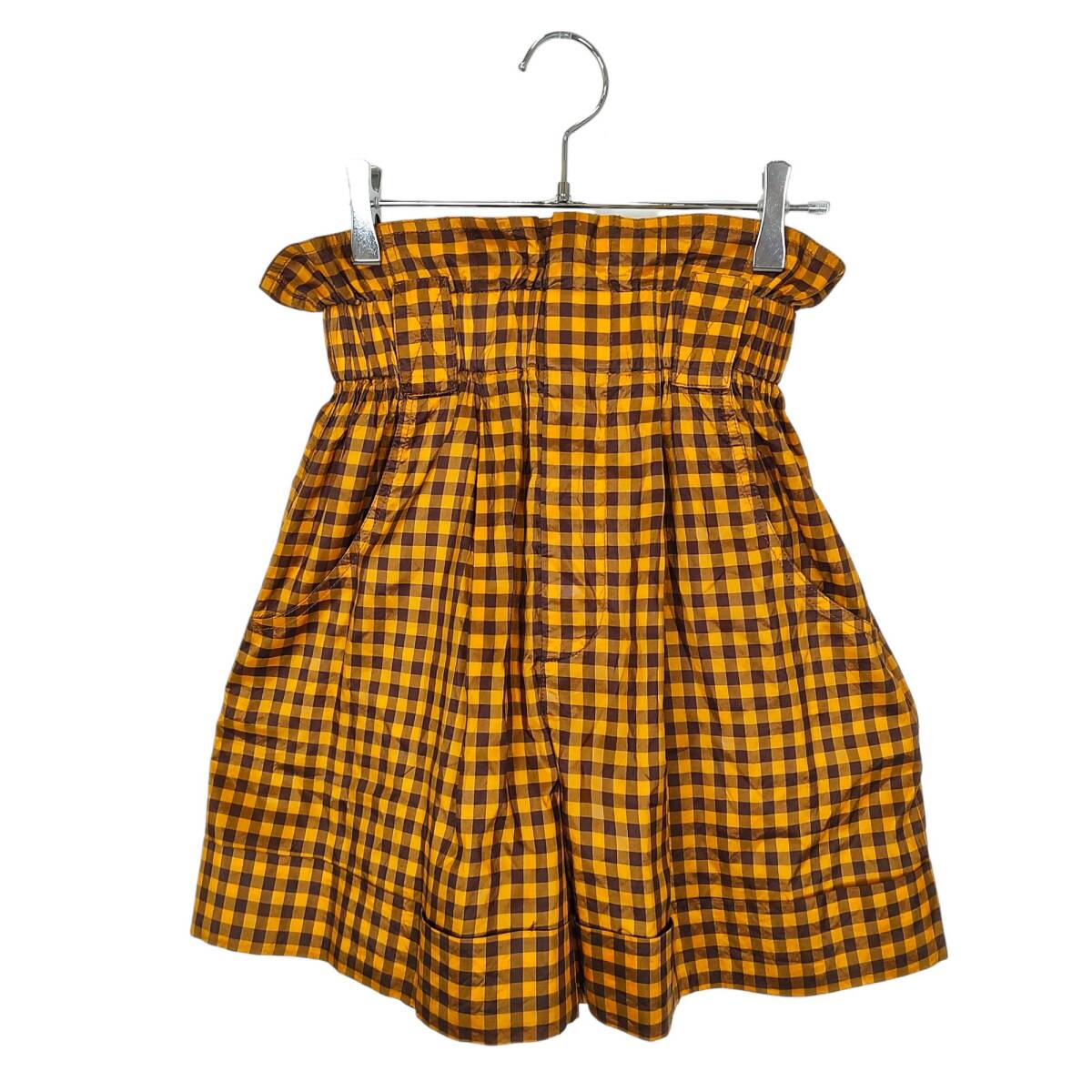 FENDI フェンディ 19SS チェック柄 ショーツ ショートパンツ FR6526 A5YL 36 オレンジ系拍卖