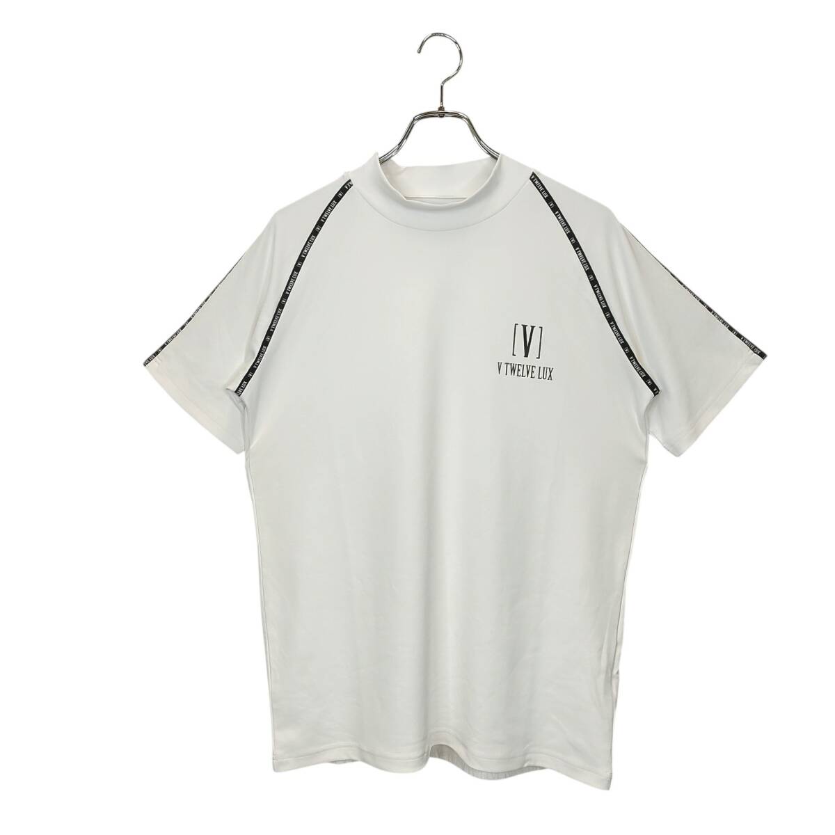 V12 ブイトゥエルブ ゴルフ ハイネック LUX 吸水速乾 ストレッチ モックネック 半袖 Tシャツ VLX2310-MK01 L ホワイト拍卖