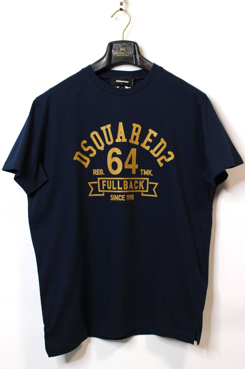L 春夏 スペシャル特価「ディースクエアード」イタリア正規・人気のブランド ロゴ デザイン・Dブルー♪サイズL(50)拍卖