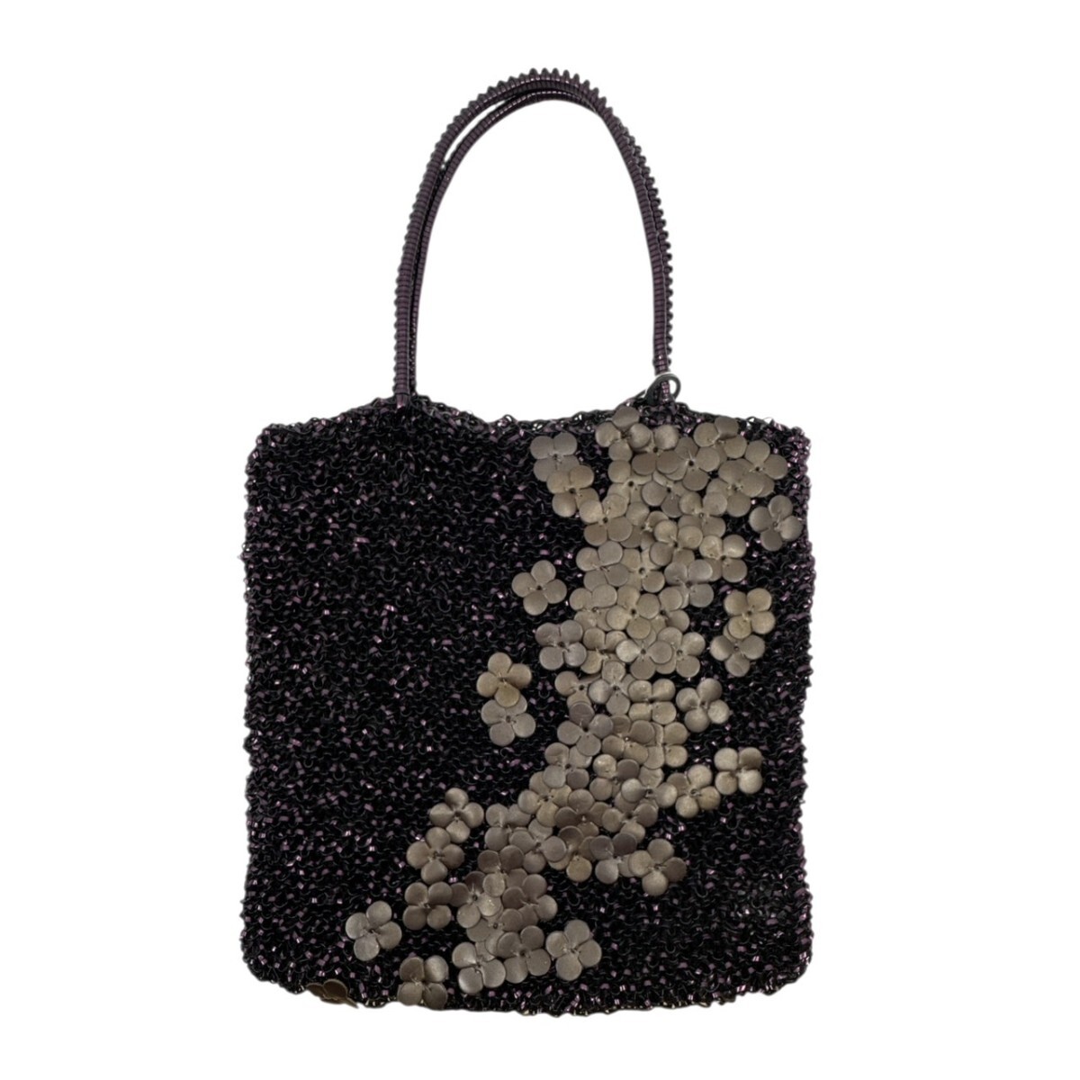 アンテプリマ 花 ワイヤーバッグ トートバッグ ブラック 25H16-B2拍卖