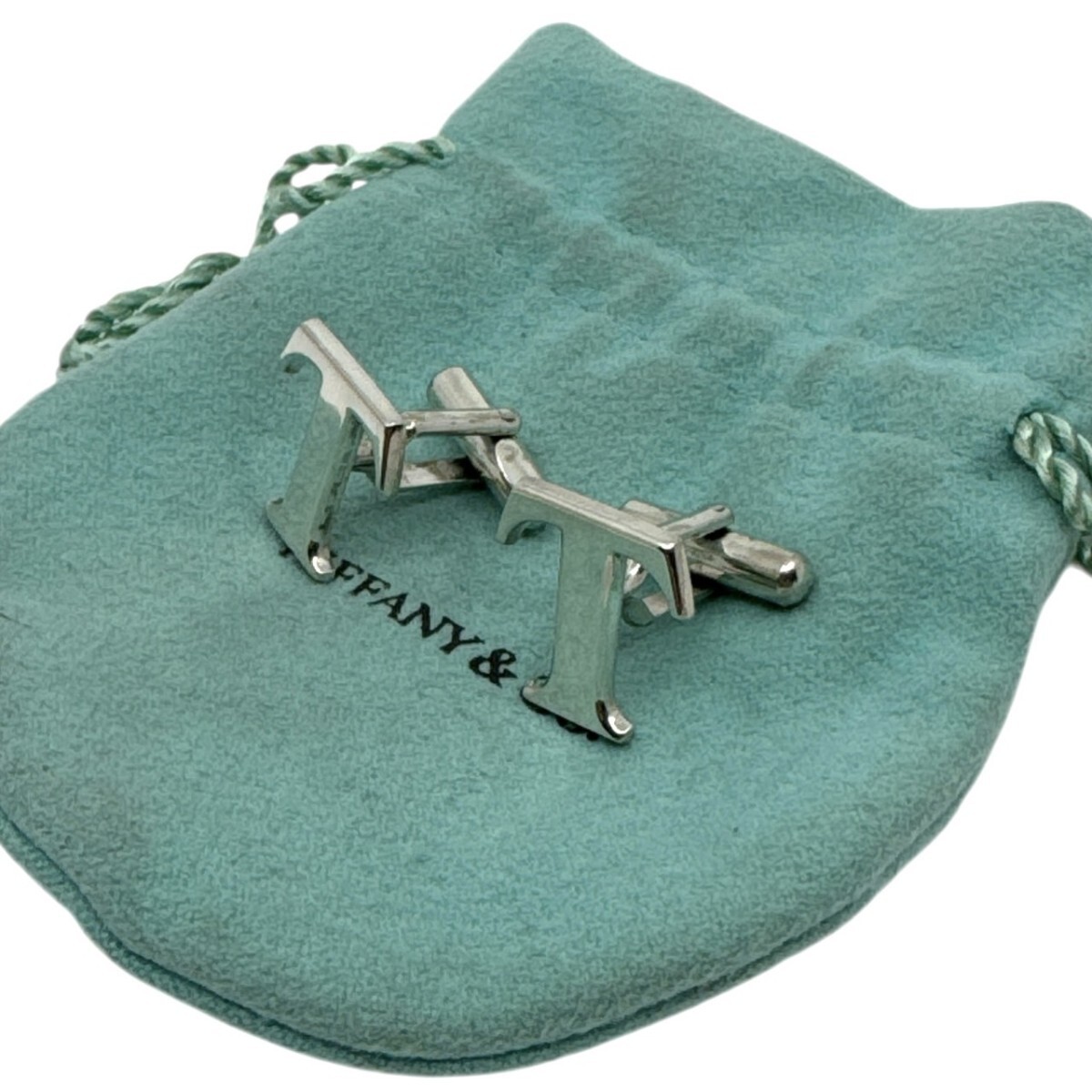 ティファニー T ロゴ カフス カフリンクス SV925 シルバー 25H16-AC1拍卖