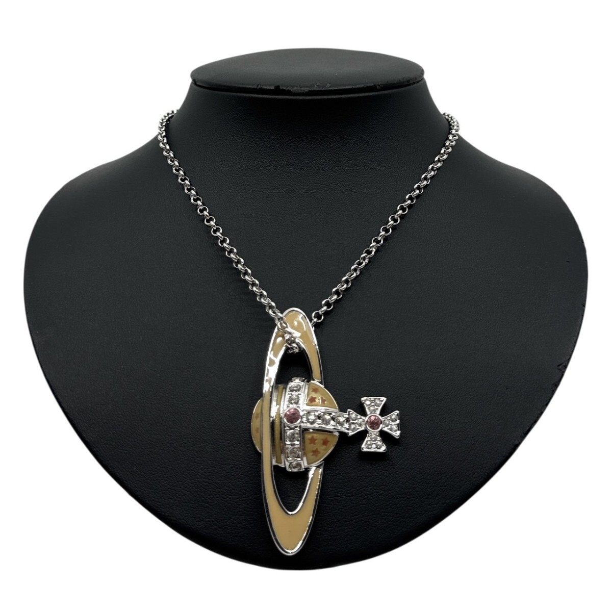 美品 ヴィヴィアンウエストウッド オーブ 大 ネックレス ペンダント シルバー 25H19-AC1拍卖