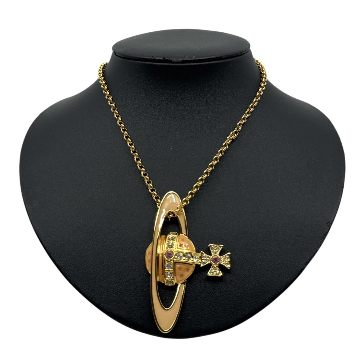 美品 ヴィヴィアンウエストウッド オーブ 大 ネックレス ペンダント ゴールド 25H19-AC1拍卖