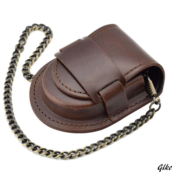 【ブラウンカラーが落ち着いた印象を与える懐中時計バッグ】 ウォッチバッグ 懐中時計バッグ 小物入れ 携帯用 コンパクト拍卖
