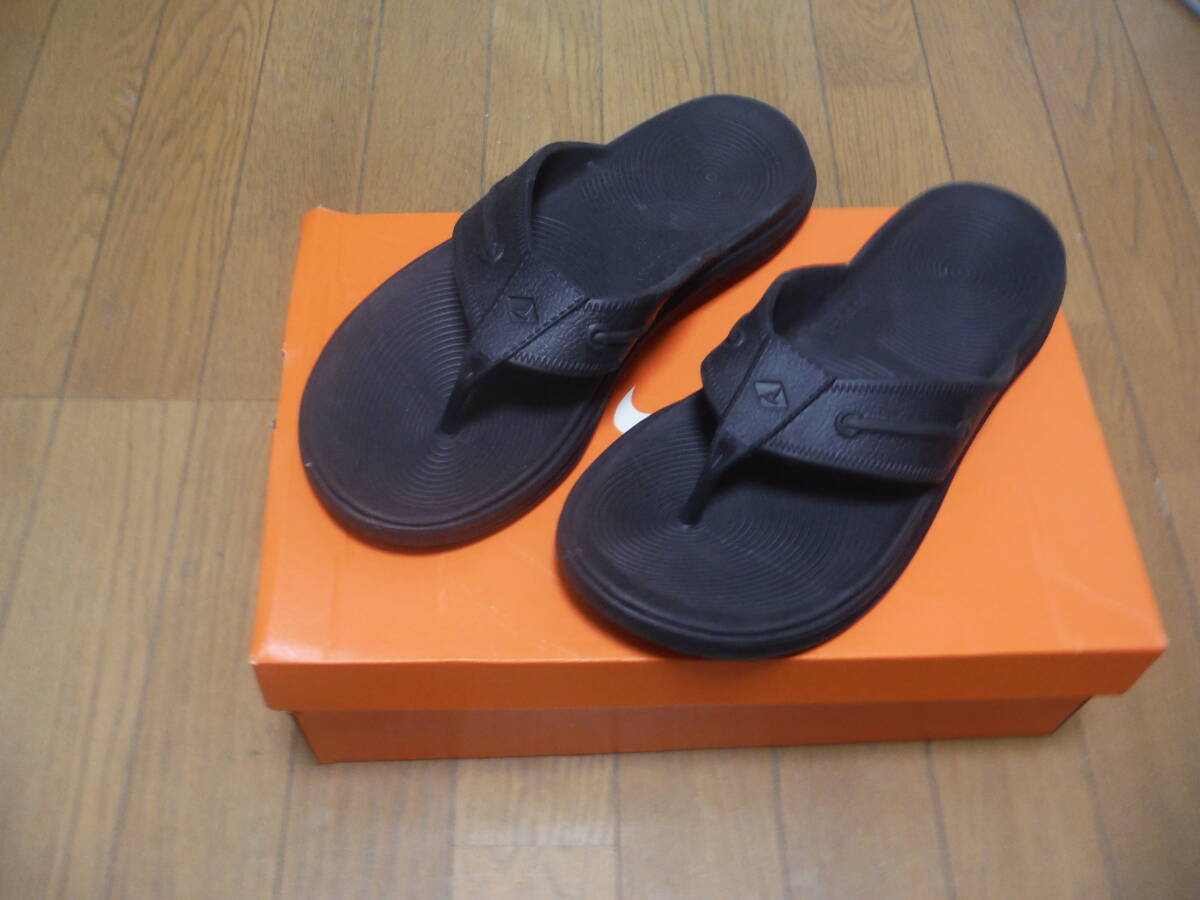 Top Sider トップサイダー サマーサンダル M~L 黒拍卖